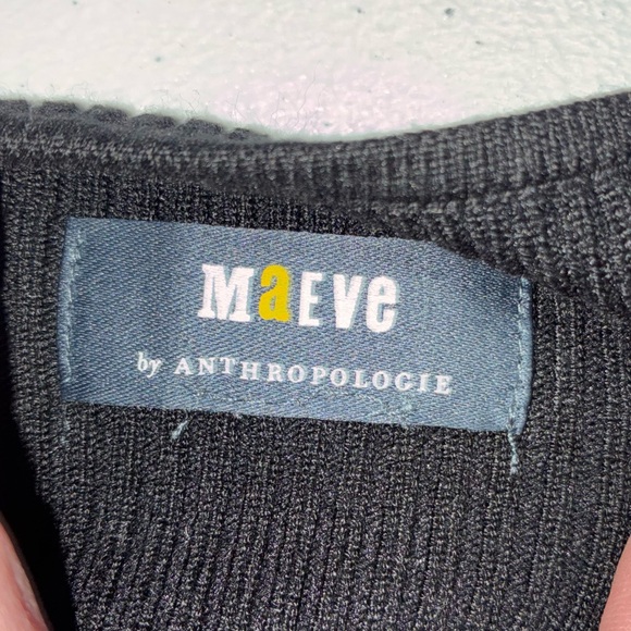 Maeve Knit Ribbed Tank W/Floral Ruffle Straps Size XXS - Picture 5 of 7